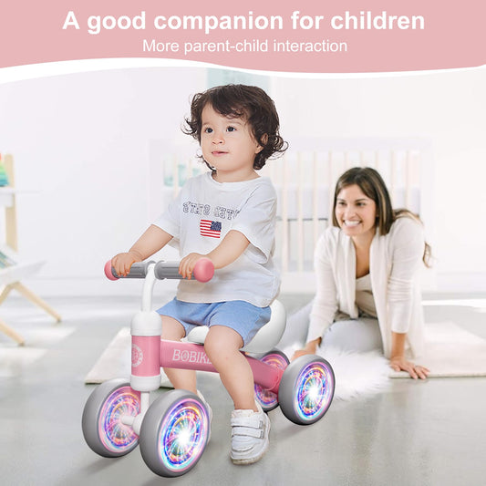 Bobike balance bike with colorful wheels stimulates exploration and safe outdoor fun