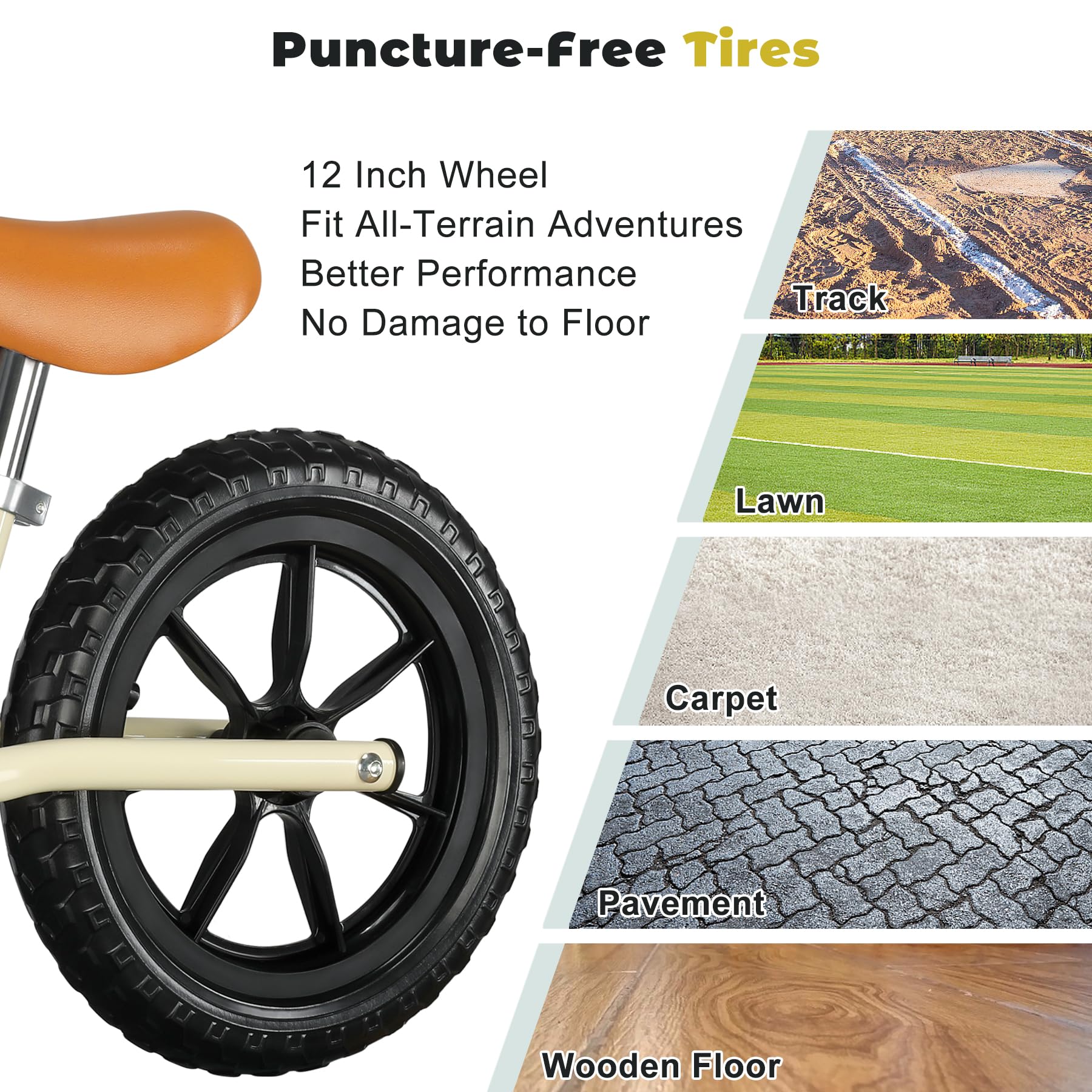 Bobike balance bike wide enclosed wheels for feet protection.