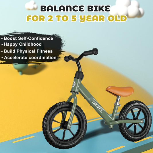 Bobike balance bike with adjustable seat promotes growing comfort for ages 2 to 5.