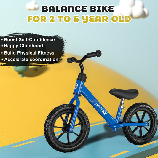 Bobike blue adjustable seat showing growing child compatibility and comfort.