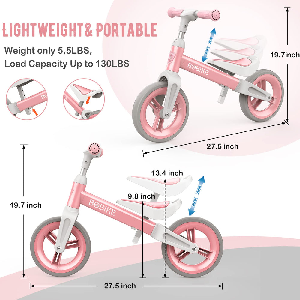Bobike Toddler Balance Bike enclosed wheels emphasize stability and foot protection