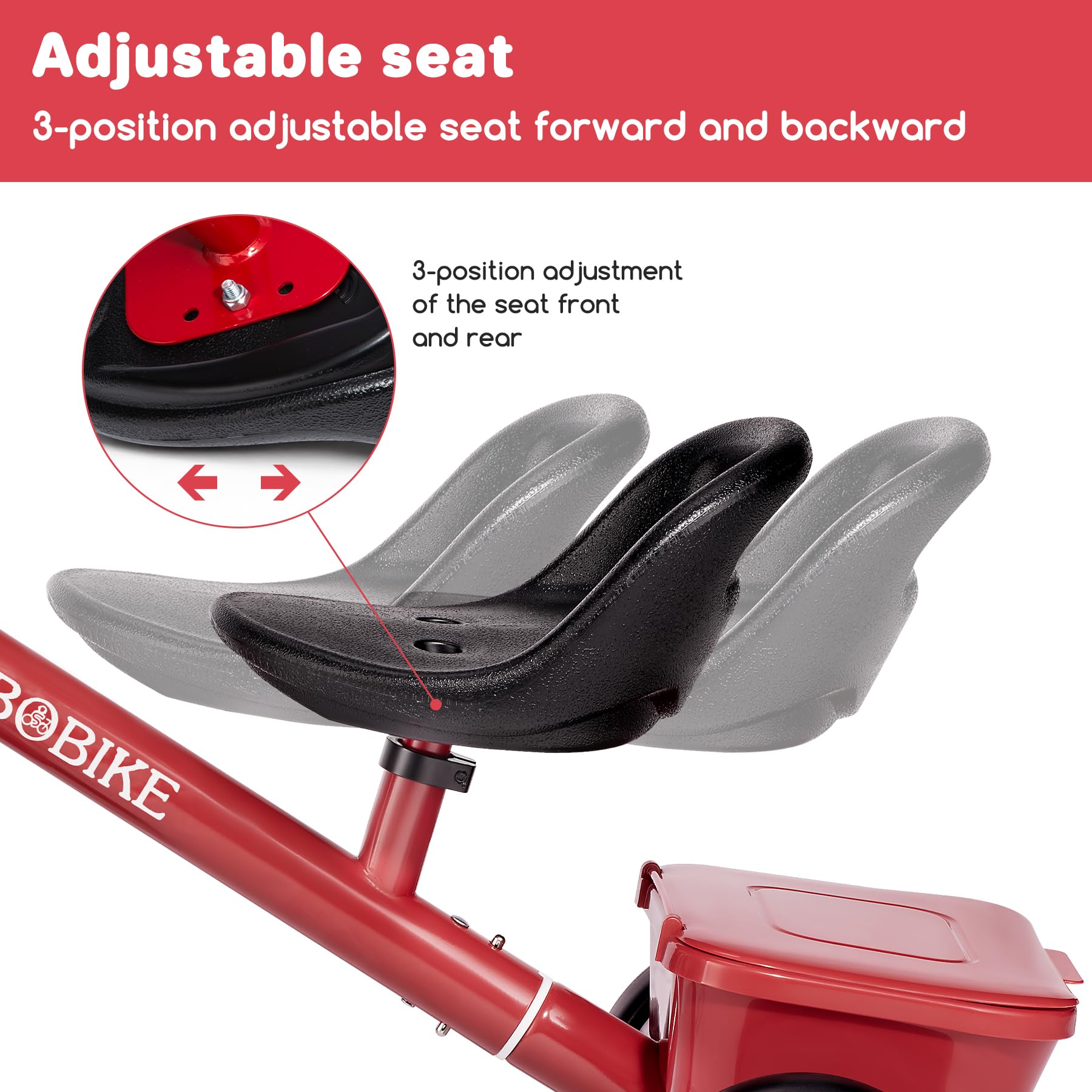 Bobike Toddler Tricycle 3-position seat grows with your child