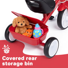 Bobike Toddler Tricycle rear basket holds toys during outdoor adventures
