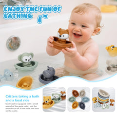 BOBOBELL silicone animal finger puppets for interactive bath adventures and creative storytelling.