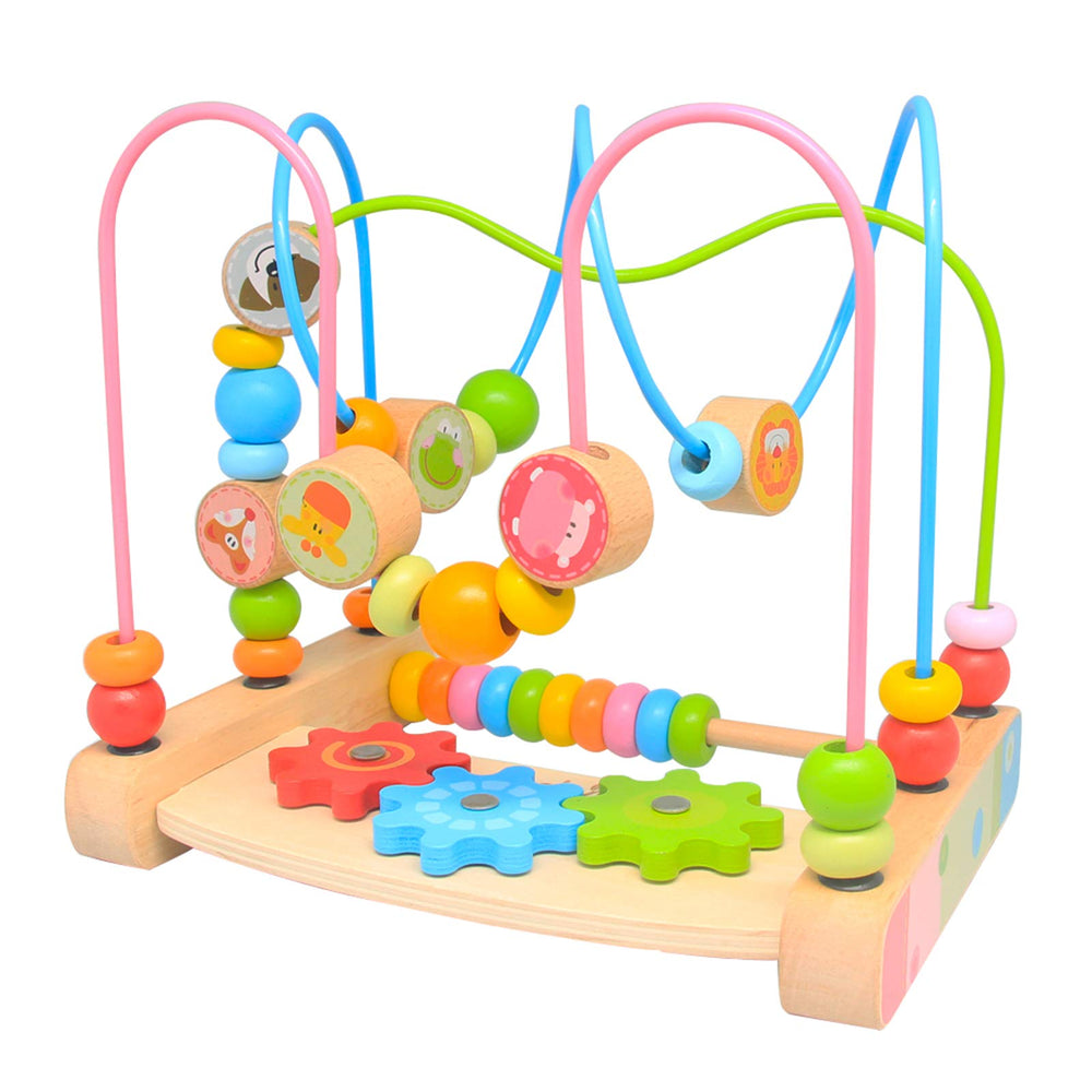 Boby Bead Maze can attach to high chairs for convenient entertainment