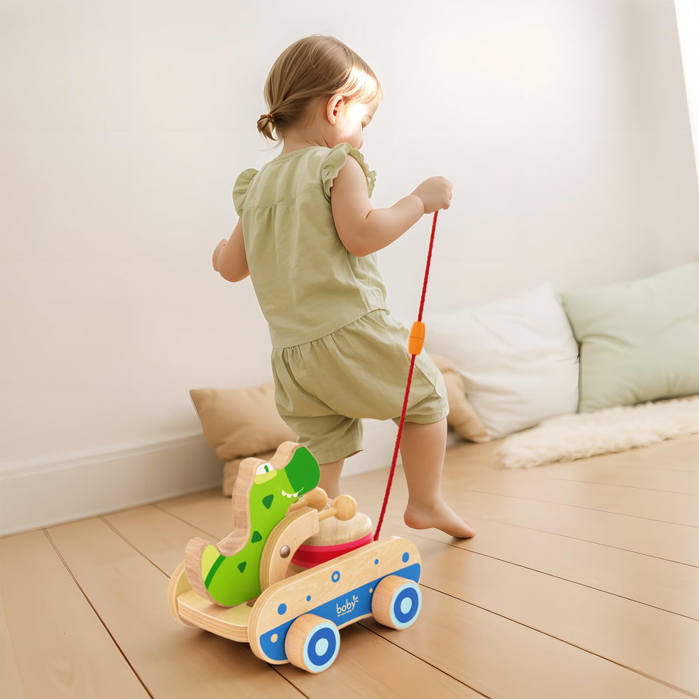 Boby toy offers rhythmic tapping that delights little listeners.