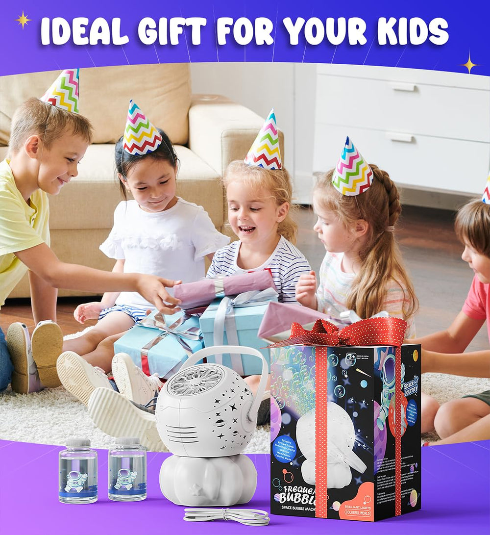 Boerfmo easy-operation bubble maker for kids’ celebrations.