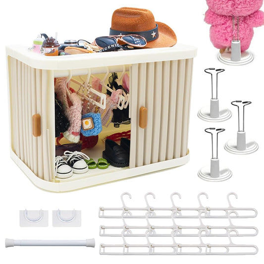 Bofiyma foldable doll wardrobe side view showing compact storage.