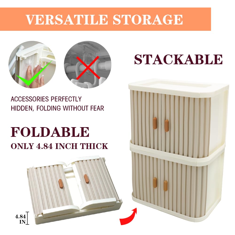 Bofiyma portable stackable closet system for travel and events.