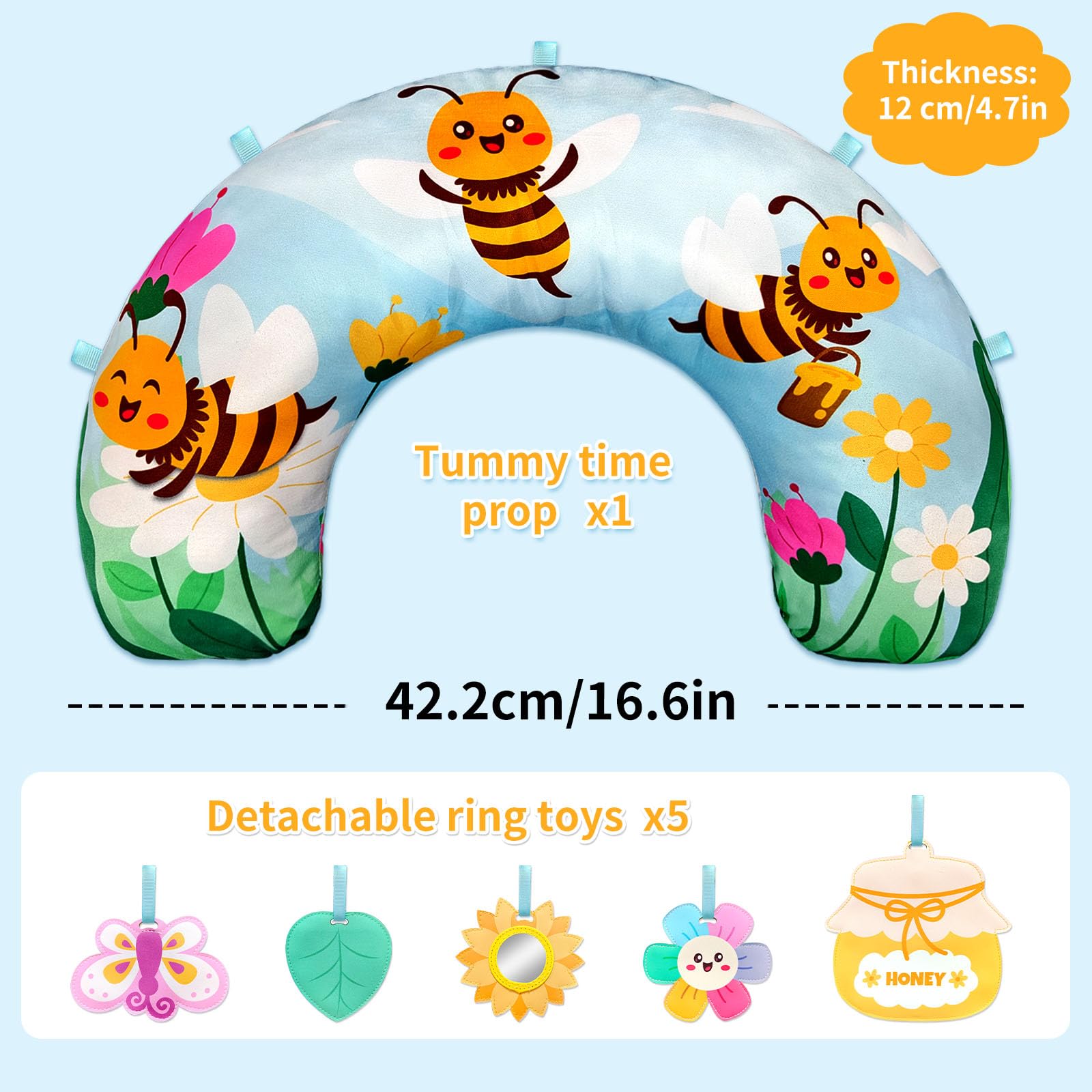 BOHEMIABY Portable tummy time mat easy to move between rooms