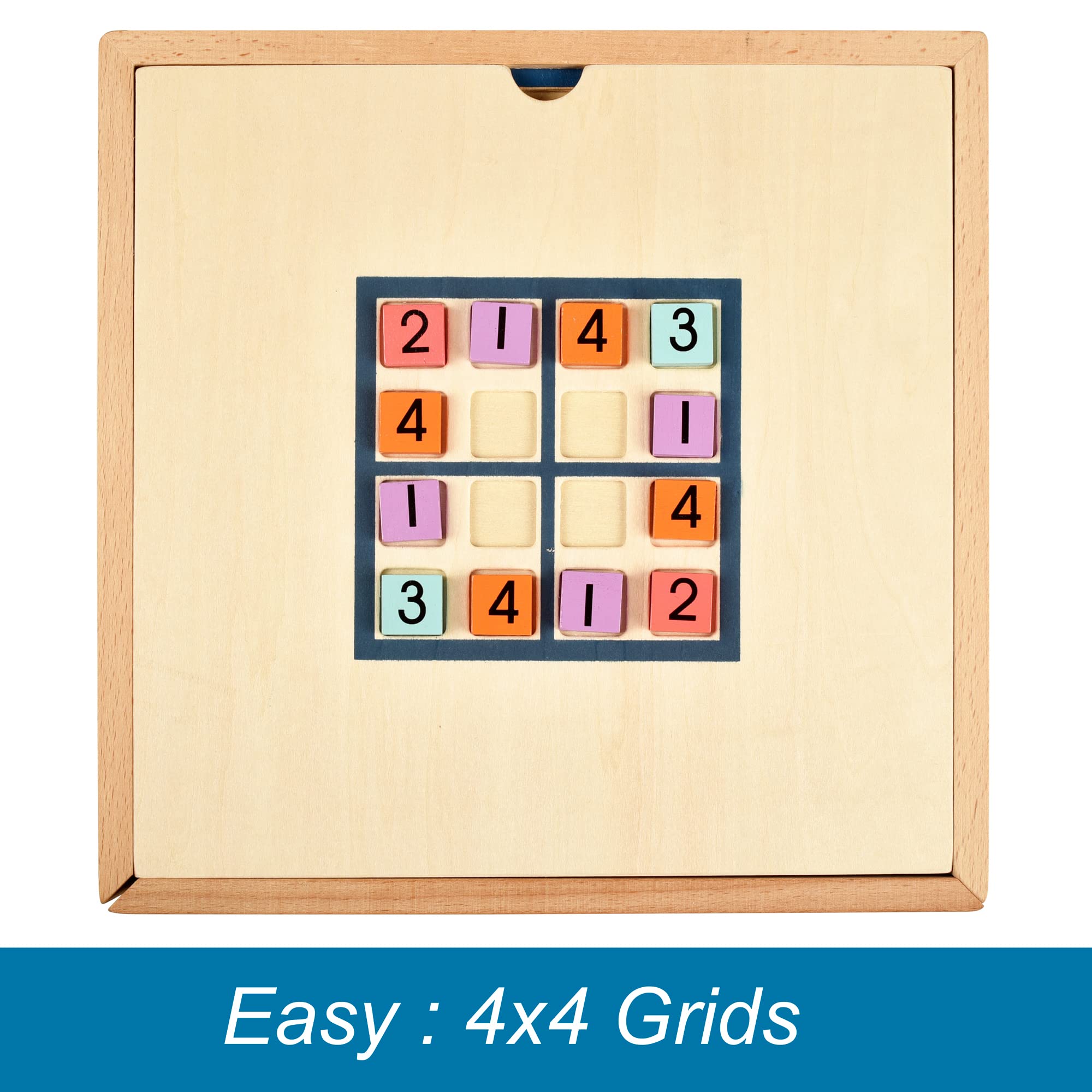 BOHS wooden rainbow Sudoku Puzzle 9x9 grid for expert challenges boosts concentration.