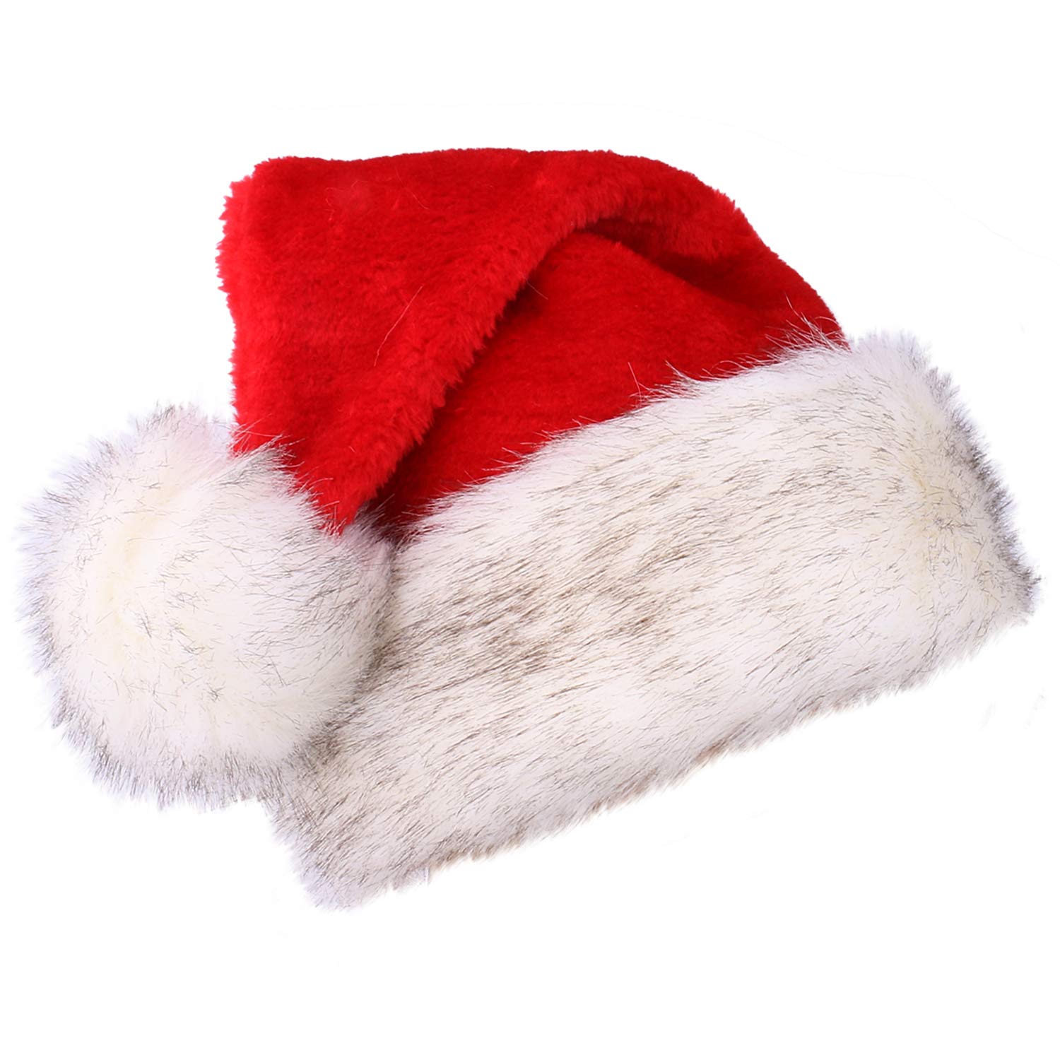 Boieo Deluxe Santa Hat in classic red fabric for timeless holiday style.