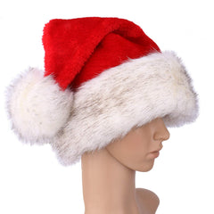 Boieo Deluxe Santa Hat in red with white trim, ideal for festive gatherings.