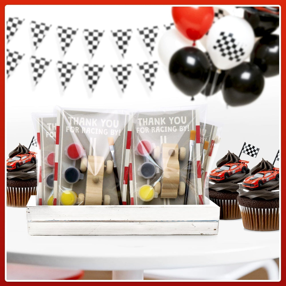 BOIKOKY clear gift bags keep finished cars neat and gift-ready.