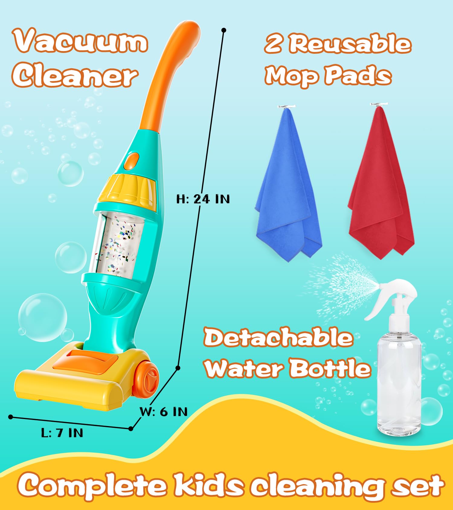 BOIMOES toddler vacuum toy parts and accessories included.