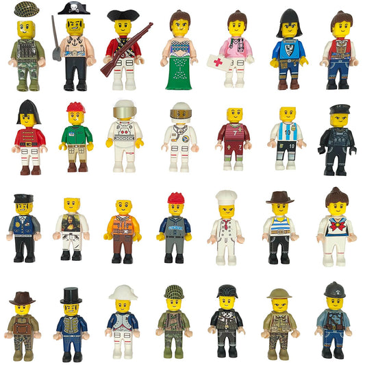 BOIWEX random 50 minifigures for creative play and miniature battles