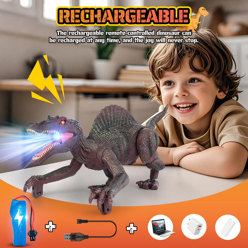Bokigibi remote controls dino up to 80 feet.