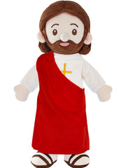 BOKUFLY Jesus Plush Doll in blue robe provides a serene display for prayers.