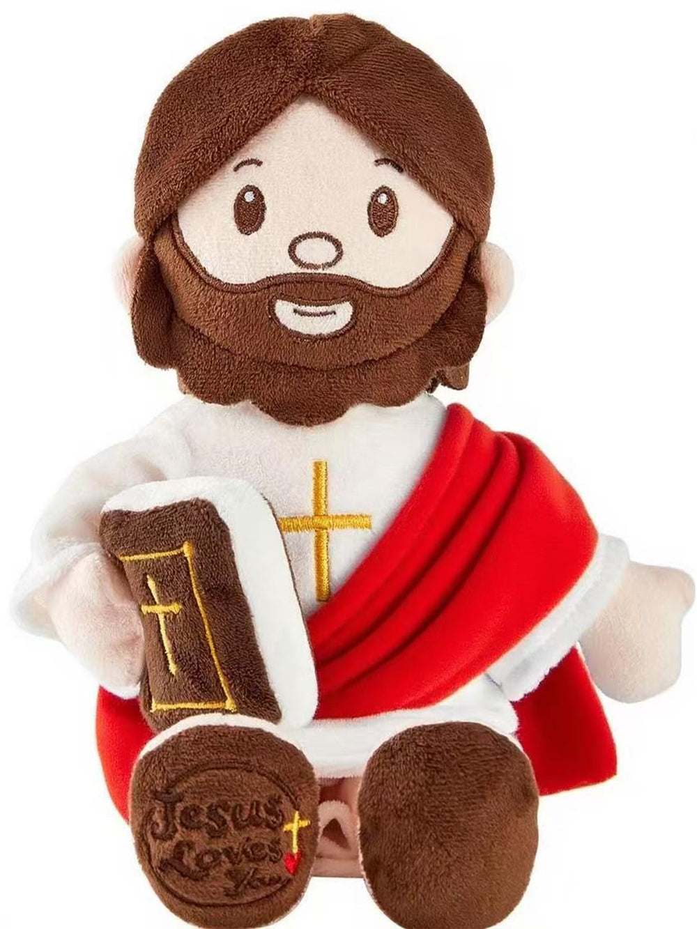 BOKUFLY Jesus plush doll with lifelike face embroidery for comforting companionship