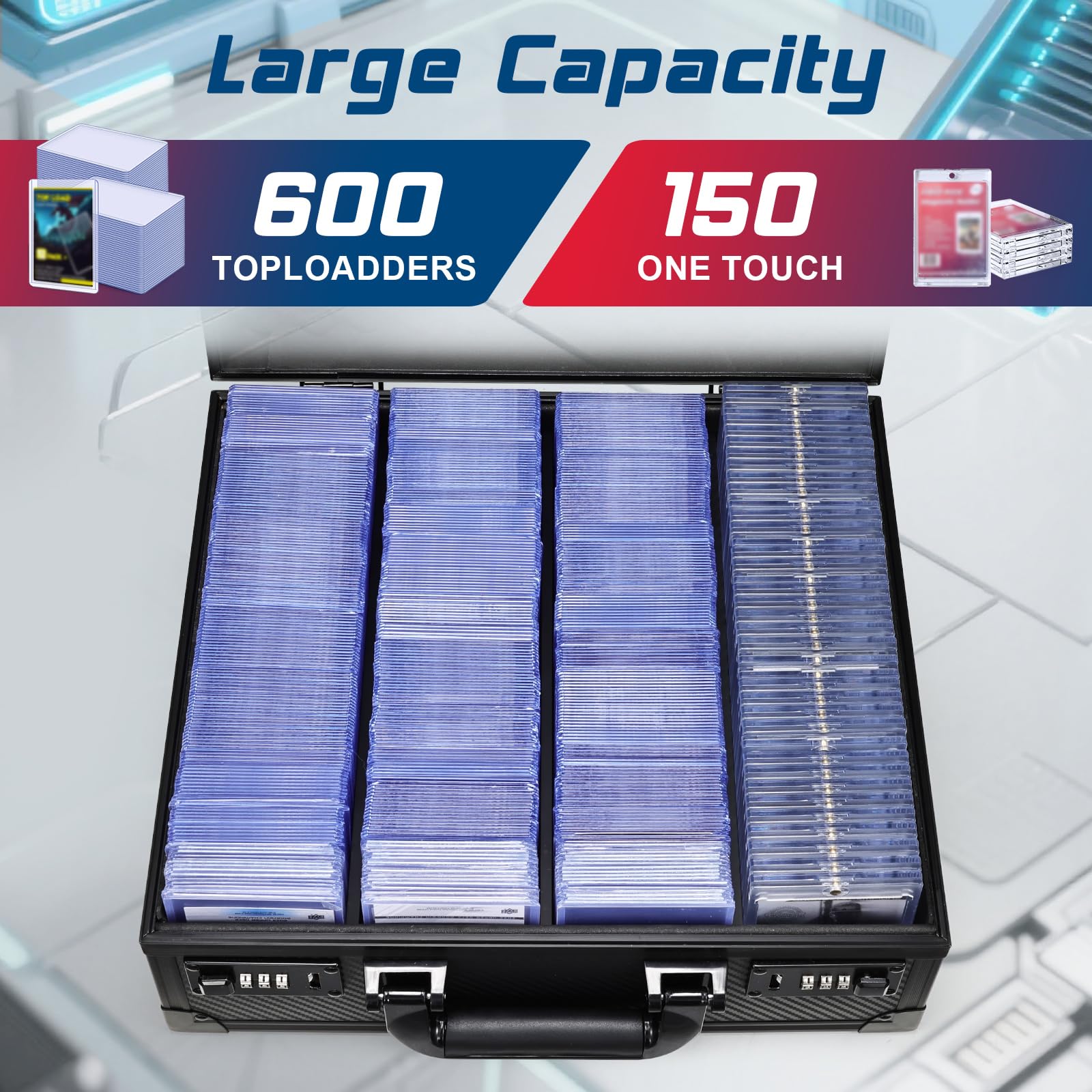 boldblox Card Storage Box capacity up to 600 toploaders for bulk collections