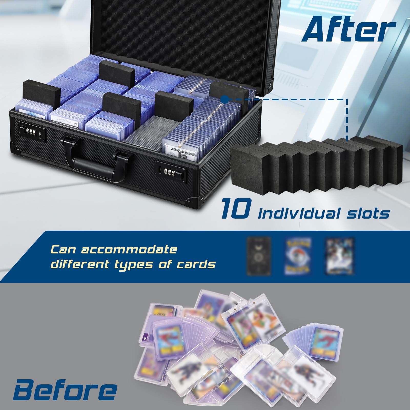 Boldblox capacity layout demonstrates space for 750 toploaders and 190 magnetic holders.