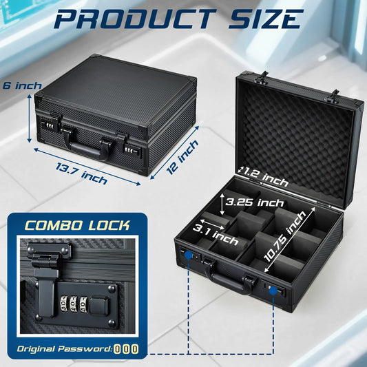 boldblox Card Storage Box interior with foam dividers keeps cards organized