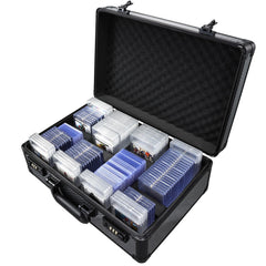 boldblox large graded card storage box front view, secure lid for travel