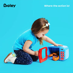 Boley pink microwave playset child playing to enhance interactive pretend time