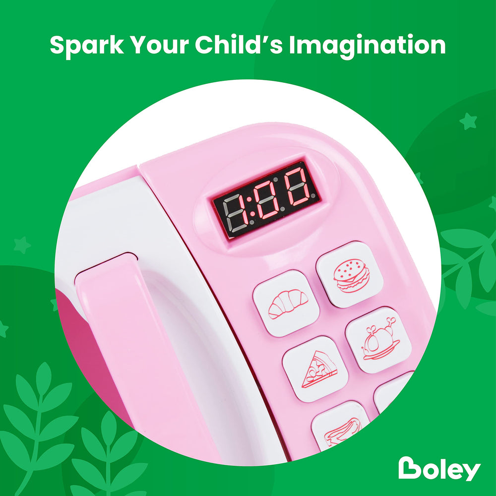 Boley pink microwave playset roast chicken accessory for kitchen role play