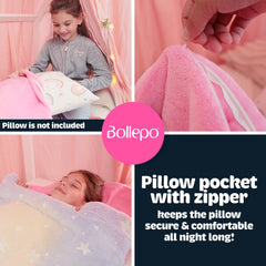 Bollepo sleeping bag for pajama parties and sleepovers.