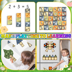 Bolorbt magnetic tiles made of ABS with rounded edges for kid-friendly construction.