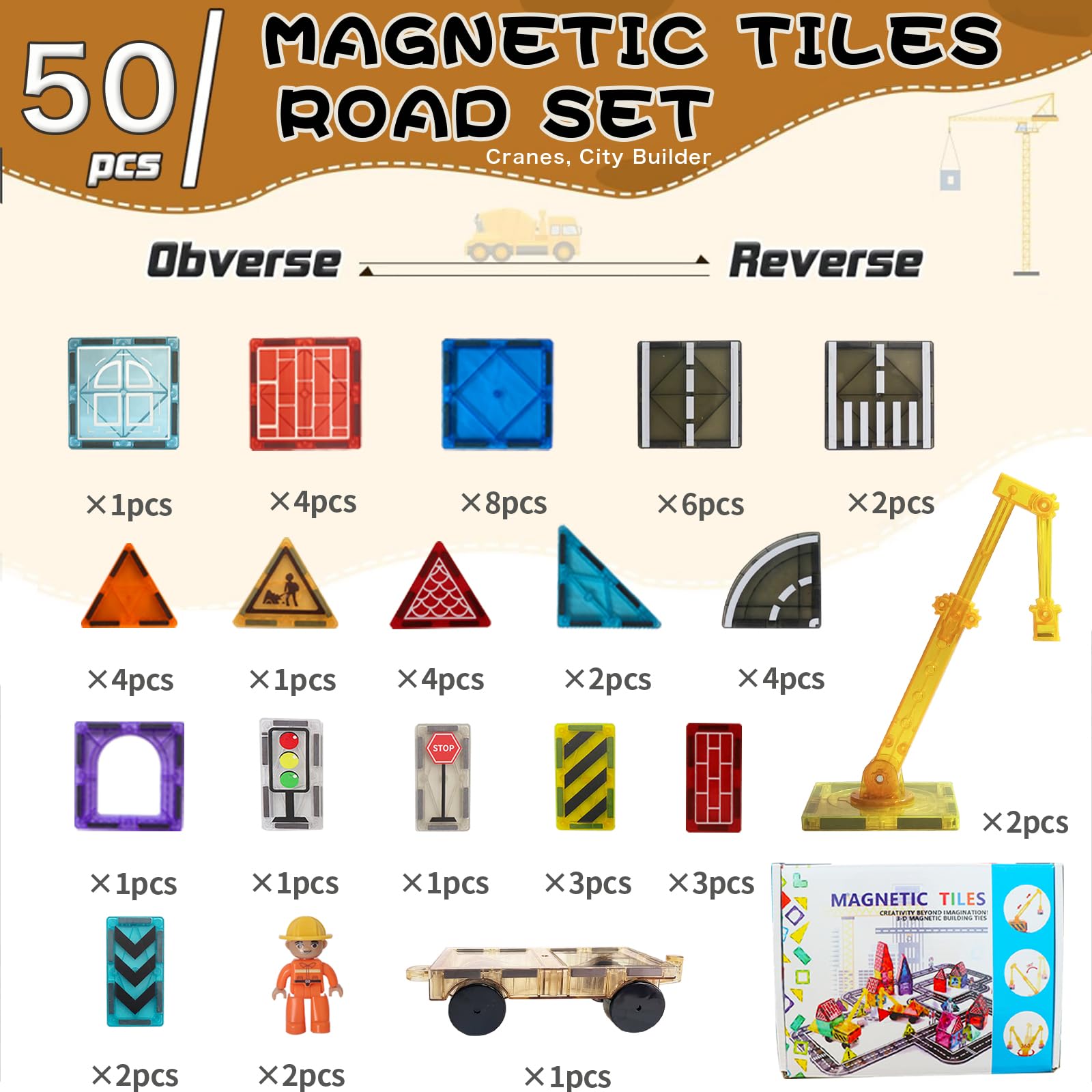 Bolorbt rounded edges magnets prevent rough handling for safer play.