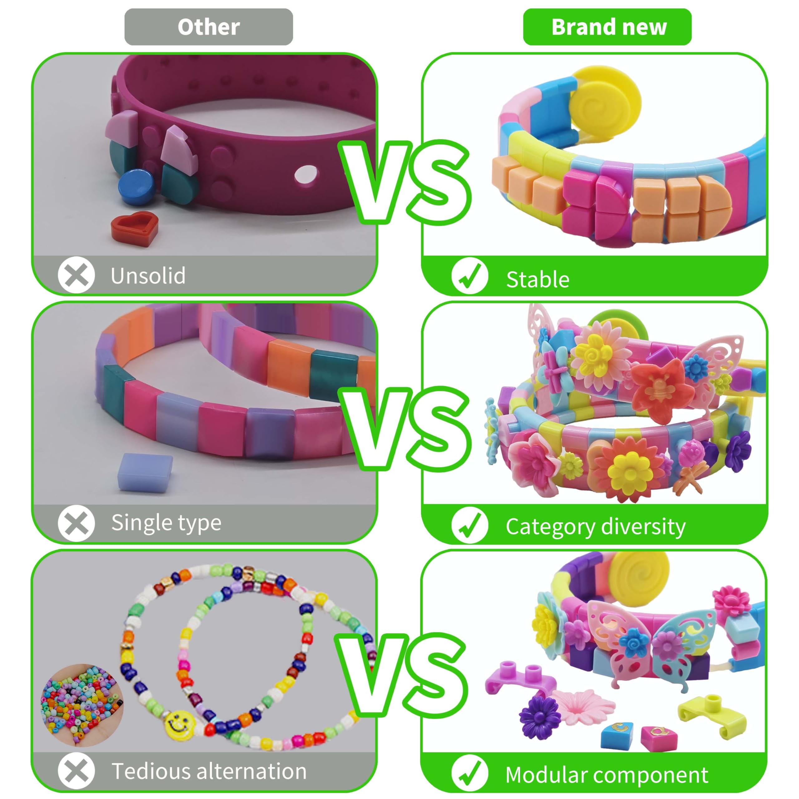 BOLVISEP color blocks base supports bold, layered bracelet designs.