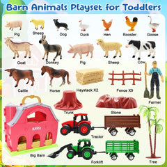 BOLZRA Barn structure with movable doors encourages interactive exploration and fine motor skills