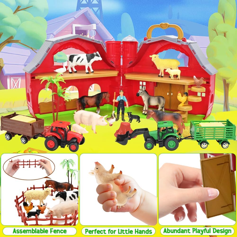 BOLZRA Colorful tractors add authentic play scenarios to spark storytelling