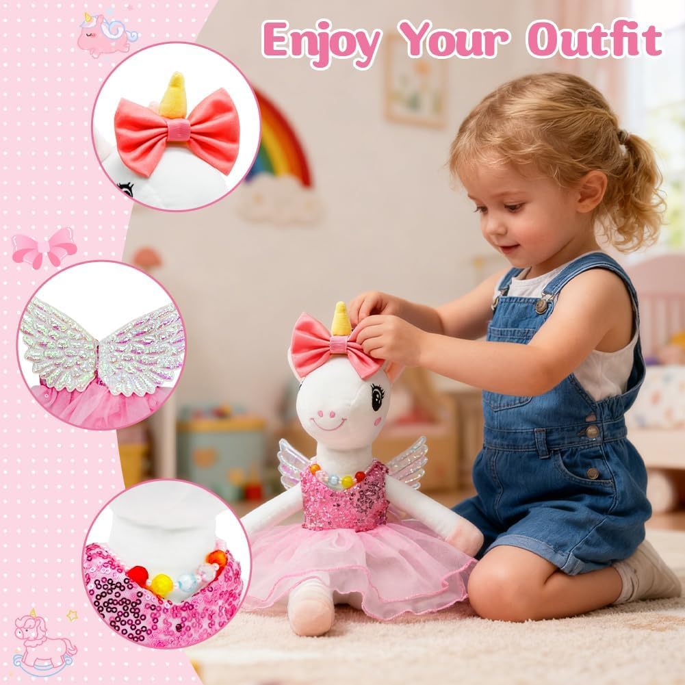 Bolzra unicorn dress set with three outfits for versatile styling.