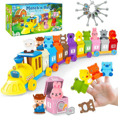 BOLZRA Farm Animals Train Toy: train section for imaginative play.
