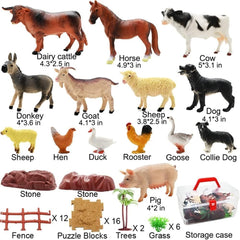 BOLZRA mini farm figures (2 inches) ideal for detailed dioramas and play scenes.