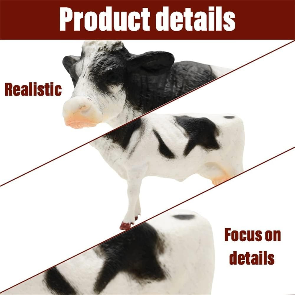 BOLZRA cow figurine close-up shows detailed coloring for realism.
