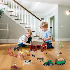 BOLZRA 66-piece farm animals figures in vibrant colors boost pretend play.