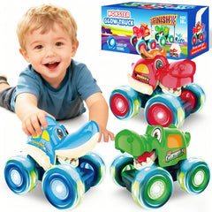 Bolzra monster truck bull with chomping jaws and LED wheels for interactive play