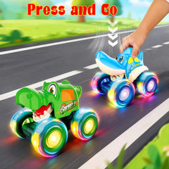 Bolzra monster truck crocodile in green with flashing LEDs during floor play