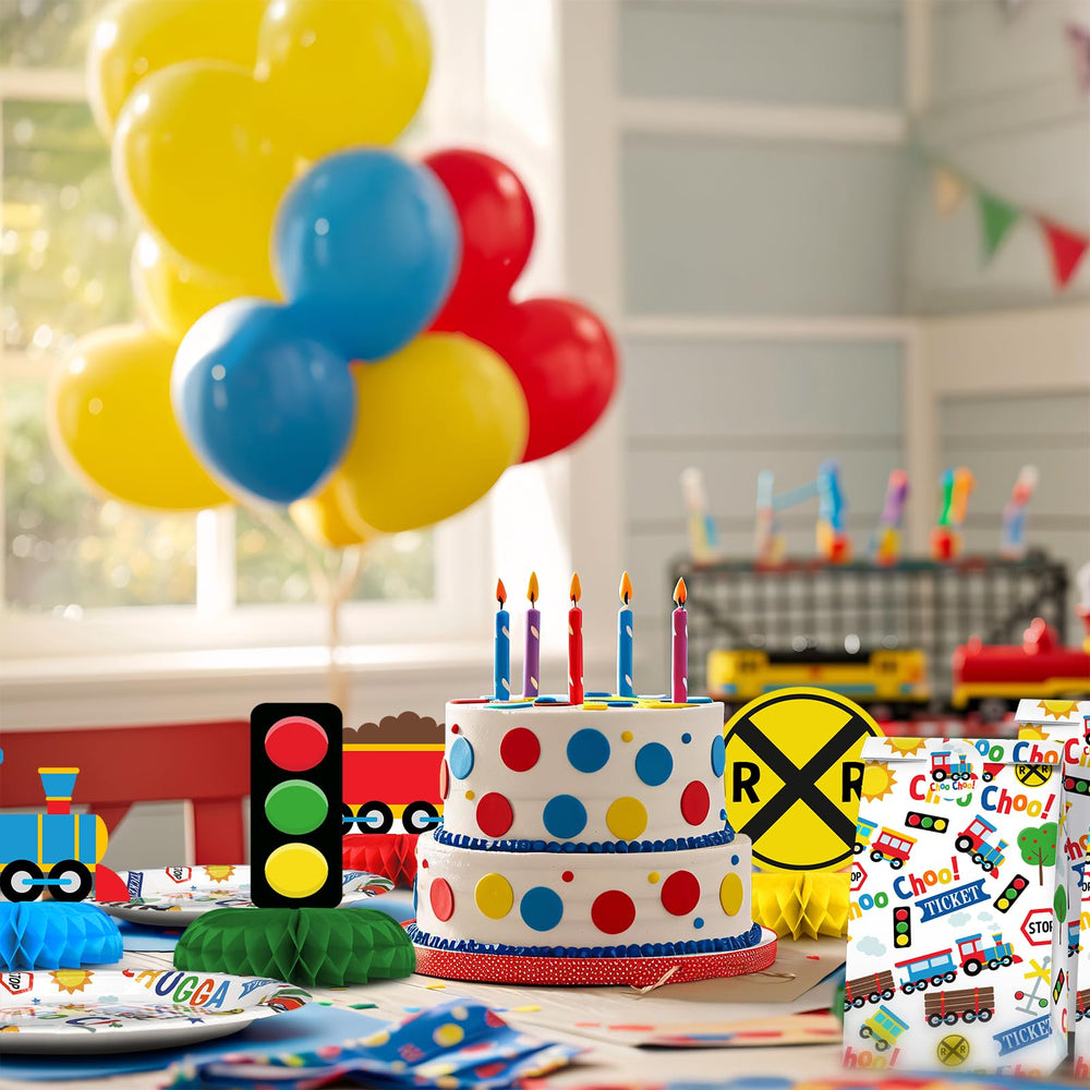 BonBeeDesign train toppers make playful photo props for celebrations