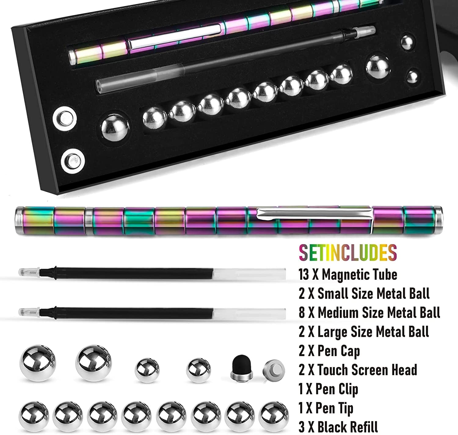 Boncty magnetic pen alloy and gold surface for durability