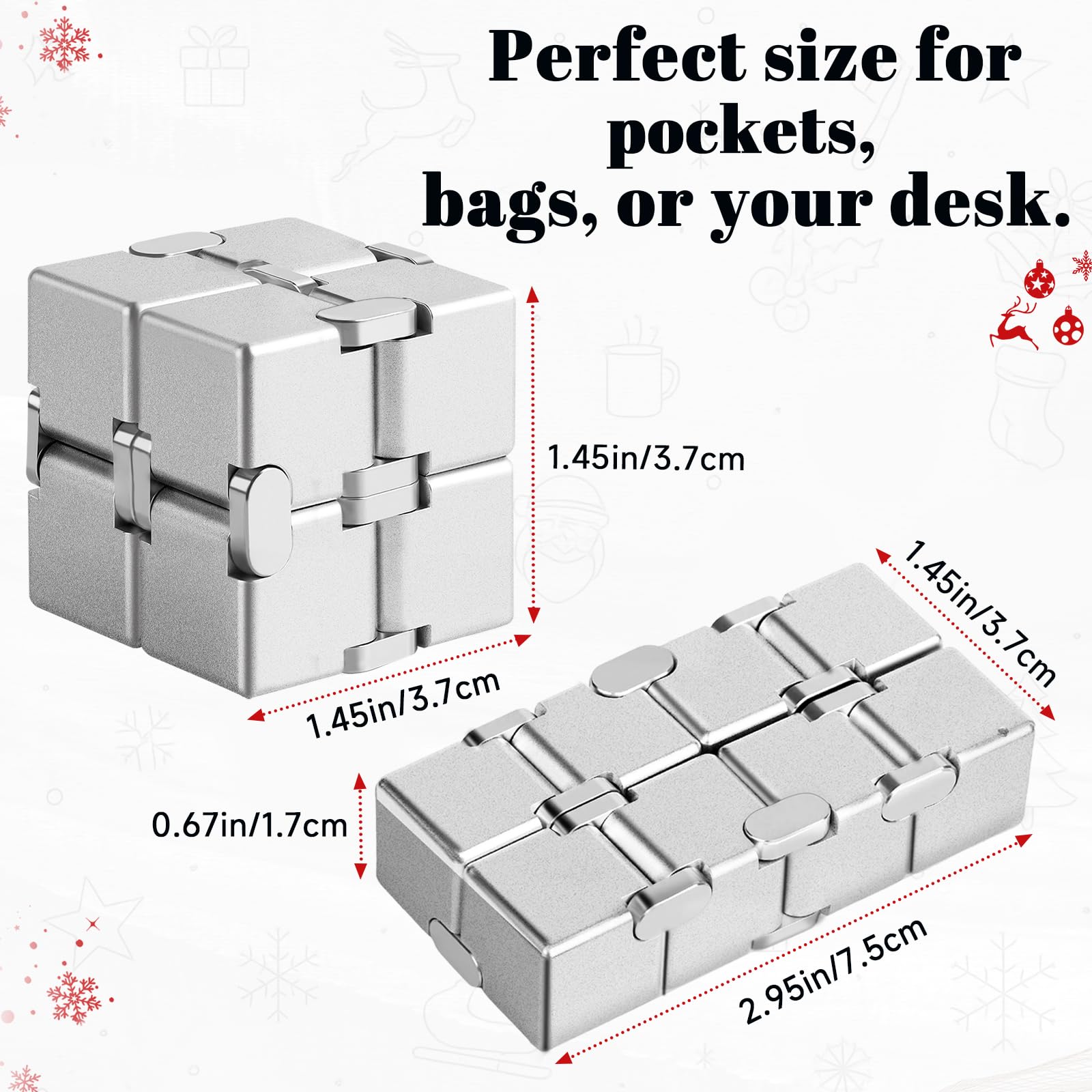 Bonison Infinity Cube with carrying case for easy travel and desk use.
