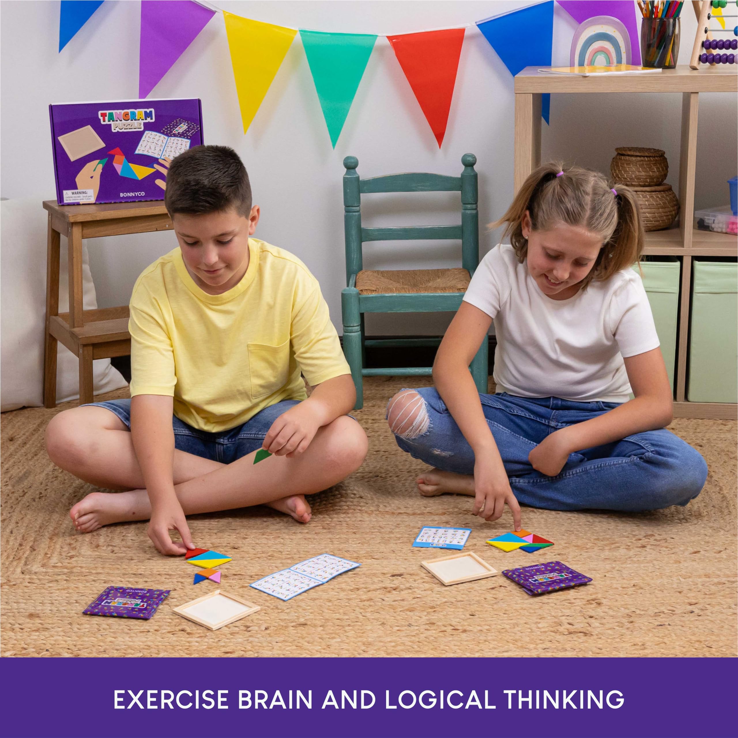 BONNYCO Educational tangram activity for spatial skills