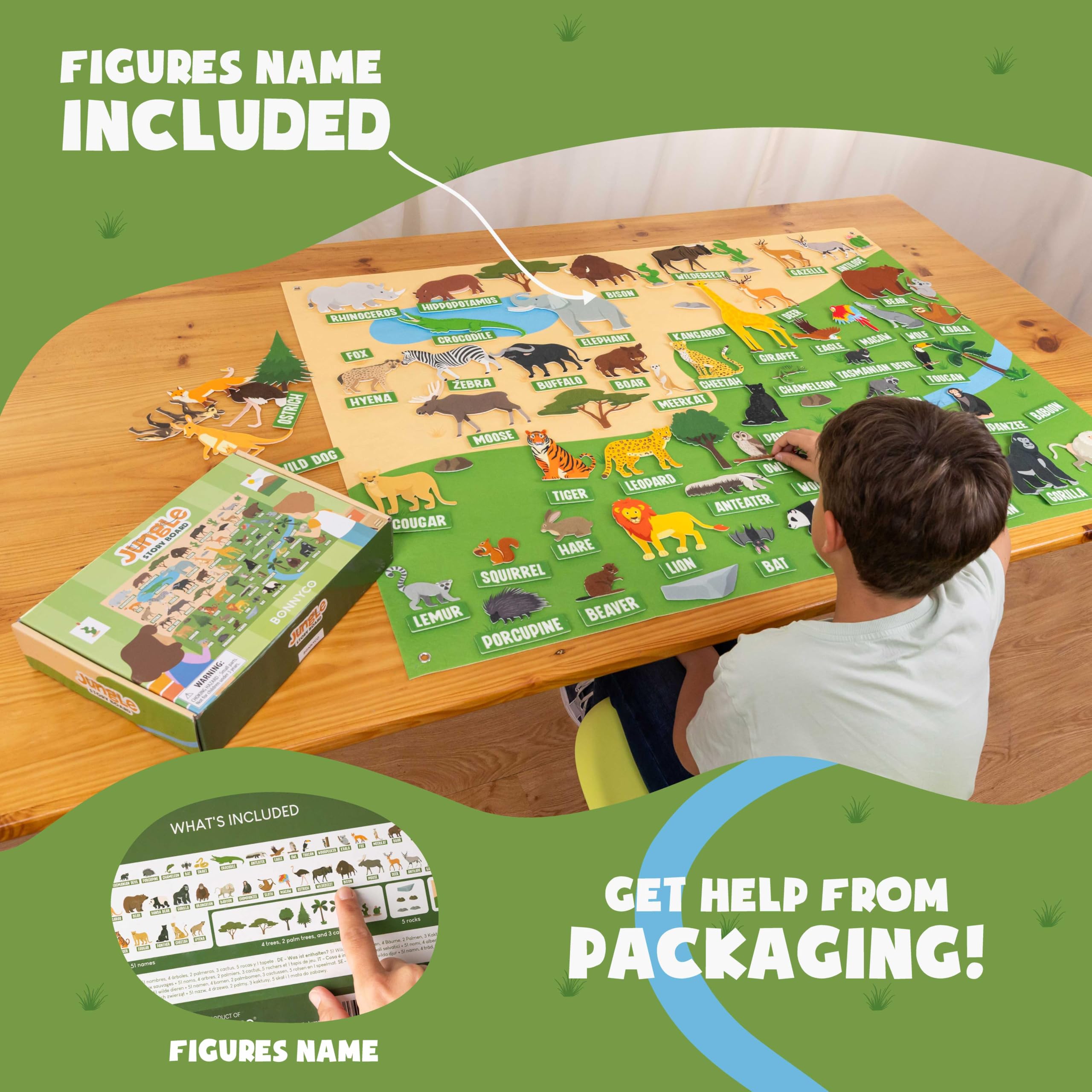 Bonnyco English name labels support early bilingual learning during play