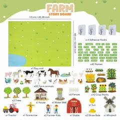 BONNYCO felt board with crops for interactive learning and play