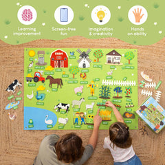 BONNYCO felt board sun and farmer kids for storytelling scenes