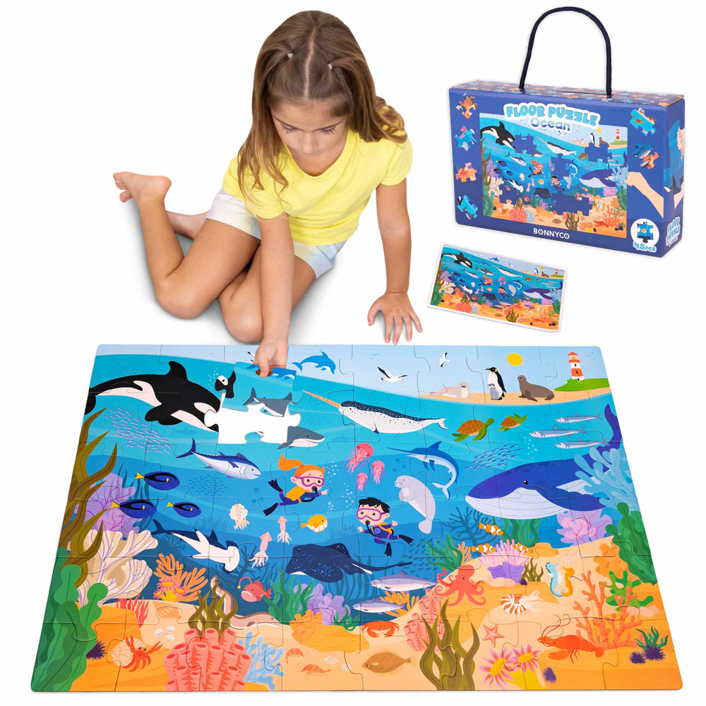 BONNYCO giant floor puzzle ocean landscape for kids inspires exploration and cooperative play